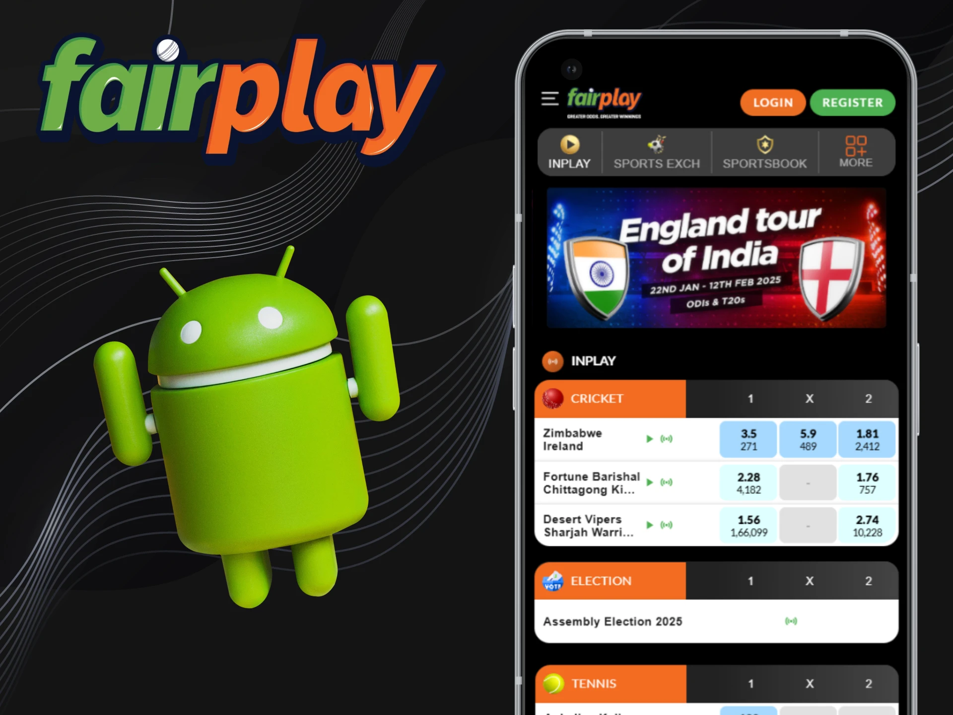 Download the Fairplay app to your Android device.