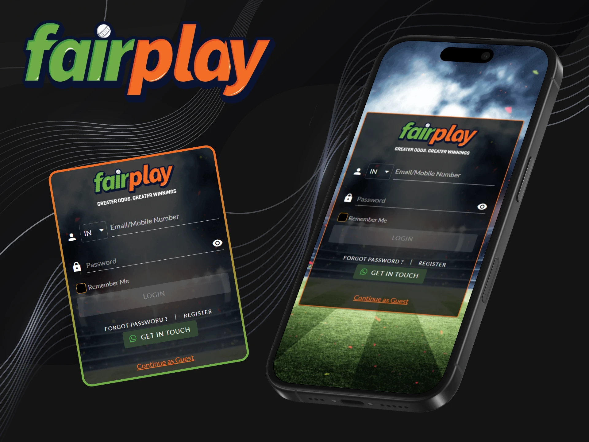 Log in to your Fairplay account to play and bet.