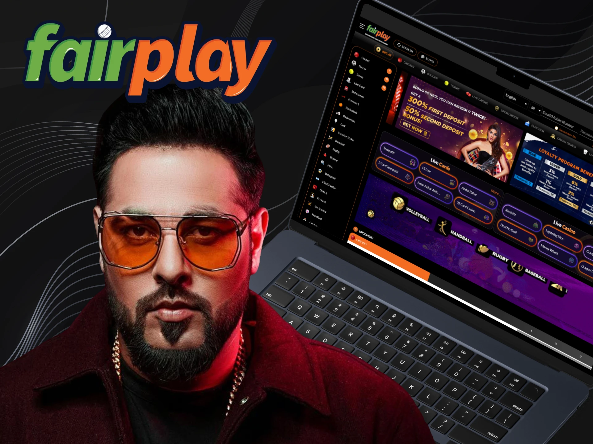 Badshah bets and plays with Fairplay and invites you to do so.