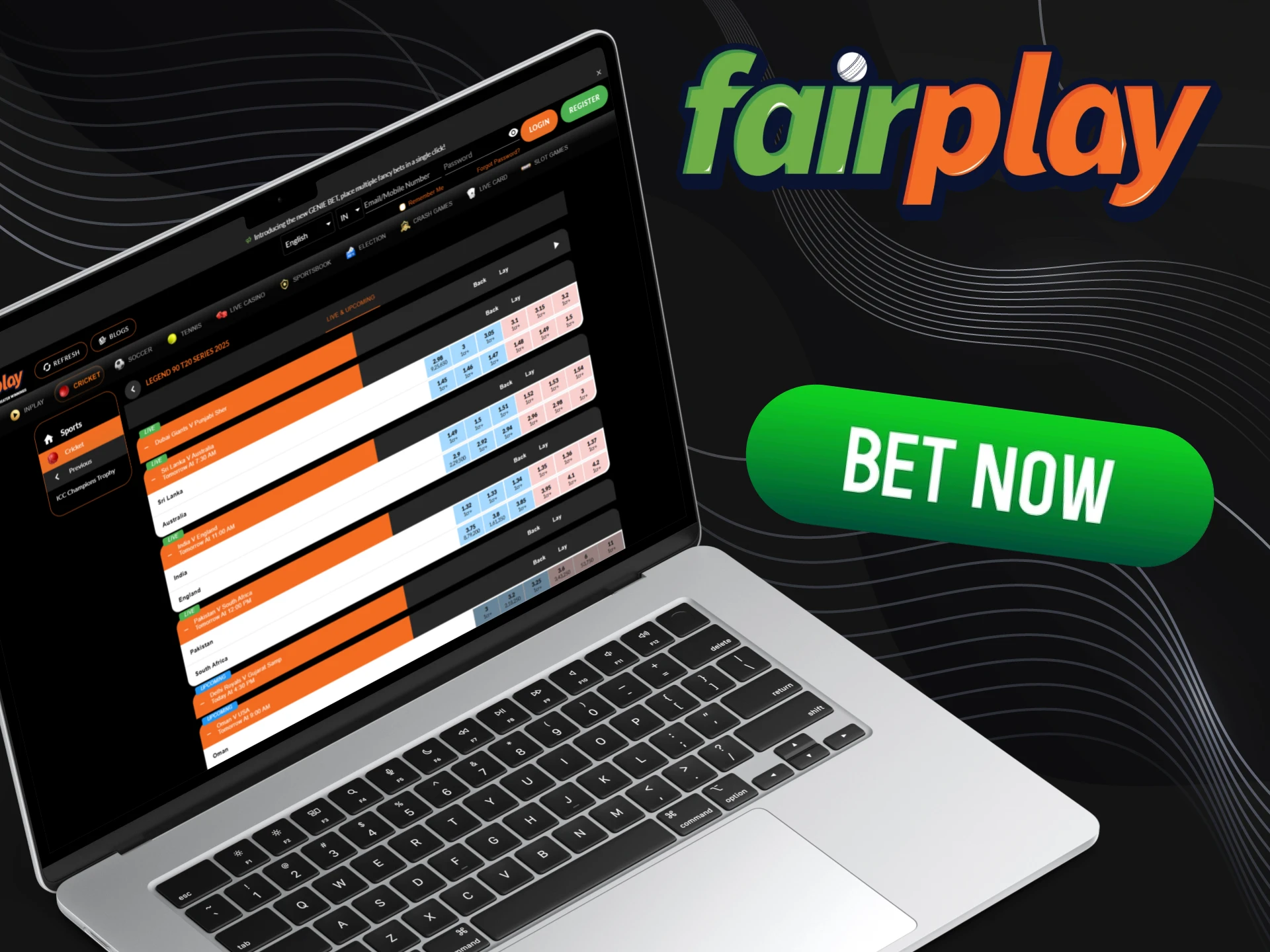 Learn how to place a bet on the ICC Champions Trophy at Fairplay.